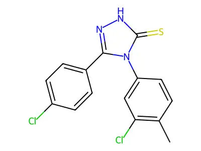 4-(3-chloro-4-methylphenyl)-5-(4-chlorophenyl)-4H-1,2,4-triazole-3-thiol structure