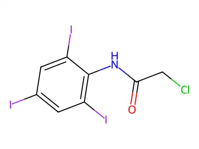 2-chloro-N-(2,4,6-triiodophenyl)acetamide structure