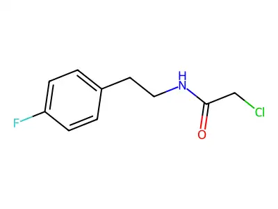 2-chloro-N-[2-(4-fluorophenyl)ethyl]acetamide structure