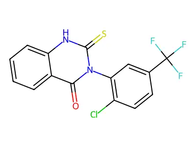 3-[2-Chloro-5-(trifluoromethyl)phenyl]-2-sulfanyl-3,4-dihydroquinazolin-4-one structure