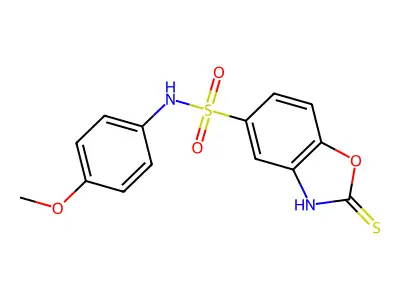 N-(4-methoxyphenyl)-2-sulfanyl-1,3-benzoxazole-5-sulfonamide structure