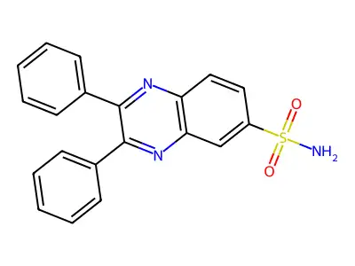 2,3-Diphenylquinoxaline-6-sulfonamide structure