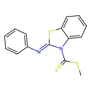 Methyl 2-(phenylimino)-2,3-dihydro-1,3-benzothiazole-3-carbodithioate structure
