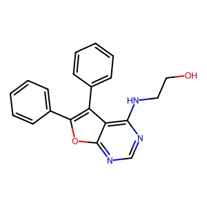 2-((5,6-Diphenylfuro(2,3-D)pyrimidin-4-YL)amino)ethanol structure