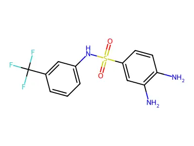 3,4-Diamino-N-(3-(trifluoromethyl)phenyl)benzenesulfonamide structure