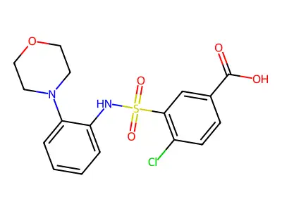 4-Chloro-3-{[2-(morpholin-4-yl)phenyl]sulfamoyl}benzoic acid structure