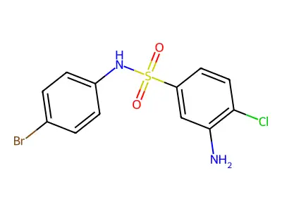 3-amino-N-(4-bromophenyl)-4-chlorobenzene-1-sulfonamide structure