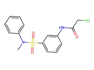 2-chloro-N-{3-[methyl(phenyl)sulfamoyl]phenyl}acetamide structure