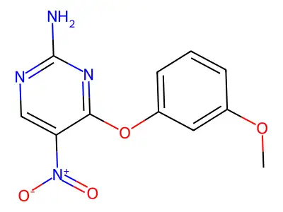 4-(3-Methoxyphenoxy)-5-nitro-2-pyrimidinamine structure
