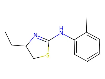 4-ethyl-N-(2-methylphenyl)-4,5-dihydro-1,3-thiazol-2-amine structure