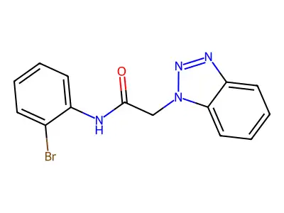 2-(1H-1,2,3-benzotriazol-1-yl)-N-(2-bromophenyl)acetamide structure