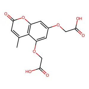 Acetic acid, 2,2'-[(4-methyl-2-oxo-2H-1-benzopyran-5,7-diyl)bis(oxy)]bis- structure