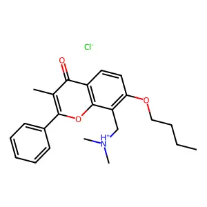 Flavone, 7-butoxy-8-(dimethylaminomethyl)-3-methyl-, hydrochloride structure