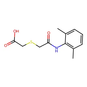 2-((2-((2,6-Dimethylphenyl)amino)-2-oxoethyl)thio)acetic acid structure
