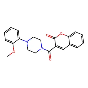 3-[4-(2-methoxyphenyl)piperazine-1-carbonyl]-2H-chromen-2-one structure