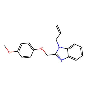 2-[(4-methoxyphenoxy)methyl]-1-(prop-2-en-1-yl)-1H-1,3-benzodiazole structure