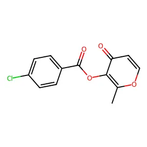 2-methyl-4-oxo-4H-pyran-3-yl 4-chlorobenzoate structure