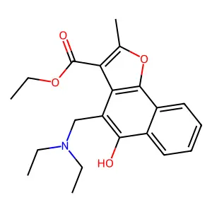 ethyl 4-[(diethylamino)methyl]-5-hydroxy-2-methylnaphtho[1,2-b]furan-3-carboxylate structure