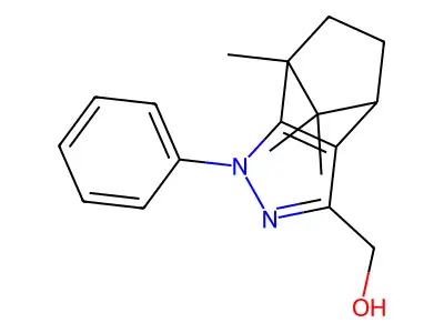 {1,10,10-trimethyl-3-phenyl-3,4-diazatricyclo[5.2.1.0^{2,6}]deca-2(6),4-dien-5-yl}methanol structure