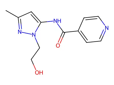 4-Pyridinecarboxamide,n-[1-(2-hydroxyethyl)-3-methyl-1h-pyrazol-5-yl]- structure