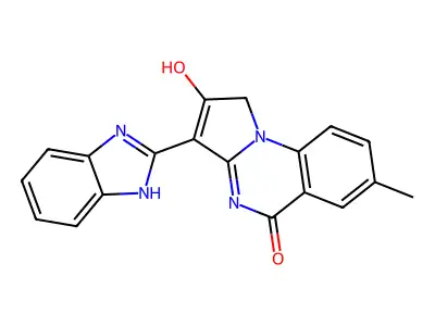 3-(1H-Benzo[d]imidazol-2-yl)-7-methylpyrrolo[1,2-a]quinazoline-2,5(1H,4H)-dione structure