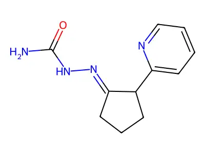 2-(2-(Pyridin-2-yl)cyclopentylidene)hydrazine-1-carboxamide structure