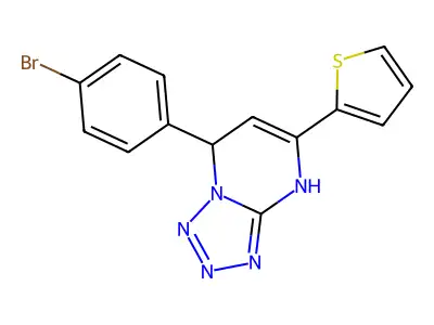 7-(4-Bromophenyl)-5-thien-2-yl-4,7-dihydrotetrazolo[1,5-a]pyrimidine structure