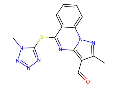 2-methyl-5-(1-methyltetrazol-5-yl)sulfanylpyrazolo[1,5-a]quinazoline-3-carbaldehyde structure