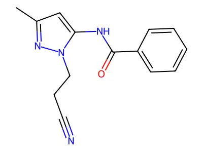 N-[1-(2-Cyanoethyl)-3-methyl-1H-pyrazol-5-yl]benzamide structure