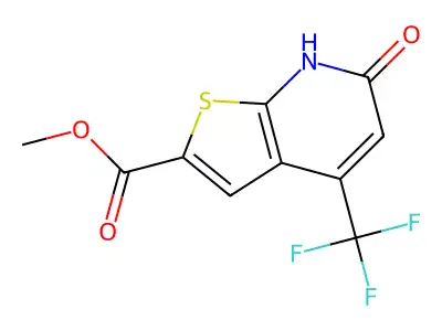 Methyl 6-hydroxy-4-(trifluoromethyl)thieno[2,3-b]pyridine-2-carboxylate structure