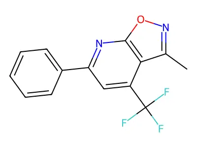3-Methyl-6-phenyl-4-(trifluoromethyl)isoxazolo(5,4-B)pyridine structure