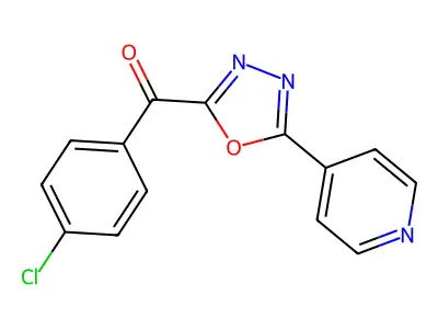 (4-Chlorophenyl)(5-(pyridin-4-yl)-1,3,4-oxadiazol-2-yl)methanone structure