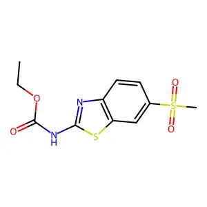 Ethyl [6-(methylsulfonyl)-1,3-benzothiazol-2-yl]carbamate structure