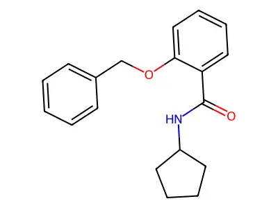N-cyclopentyl-2-phenylmethoxybenzamide structure
