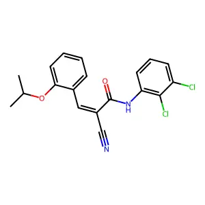 (E)-2-cyano-N-(2,3-dichlorophenyl)-3-(2-propan-2-yloxyphenyl)prop-2-enamide structure