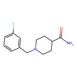 1-[(3-Fluorophenyl)methyl]piperidine-4-carboxamide structure
