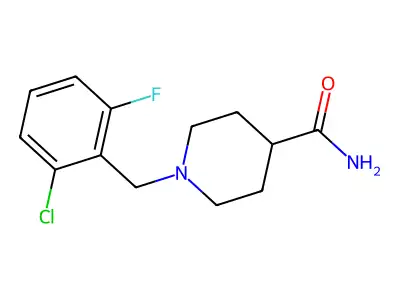 1-(2-Chloro-6-fluorobenzyl)piperidine-4-carboxamide structure