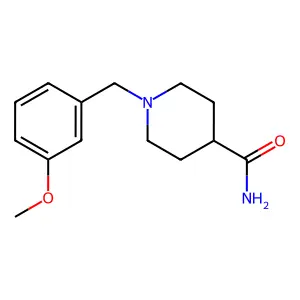 1-[(3-Methoxyphenyl)methyl]piperidine-4-carboxamide structure