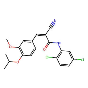 (2E)-2-cyano-N-(2,5-dichlorophenyl)-3-[3-methoxy-4-(propan-2-yloxy)phenyl]prop-2-enamide structure
