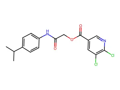 {[4-(Propan-2-yl)phenyl]carbamoyl}methyl 5,6-dichloropyridine-3-carboxylate structure