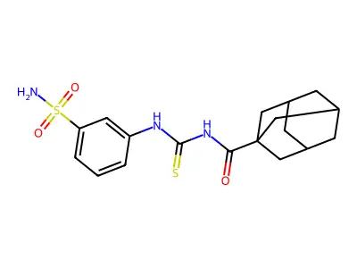 1-(Adamantane-1-carbonyl)-3-(3-sulfamoylphenyl)thiourea structure