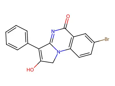 7-Bromo-3-phenylpyrrolo[1,2-a]quinazoline-2,5(1H,4H)-dione structure