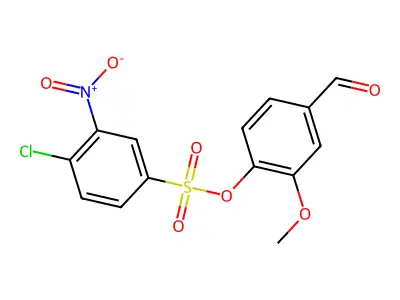 4-Formyl-2-methoxyphenyl 4-chloro-3-nitrobenzene-1-sulfonate structure