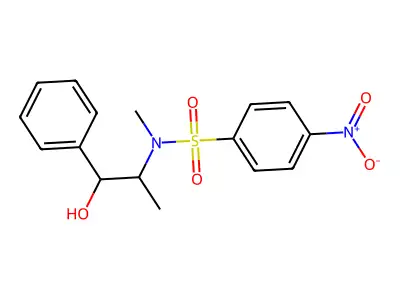 N-(1-hydroxy-1-phenylpropan-2-yl)-N-methyl-4-nitrobenzenesulfonamide structure