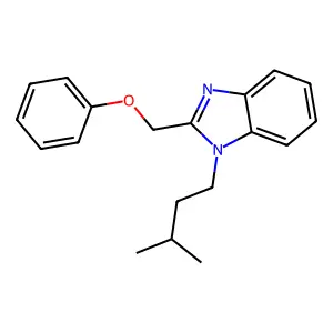 1-(3-Methylbutyl)-2-(phenoxymethyl)benzimidazole structure