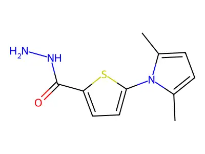 5-(2,5-Dimethylpyrrol-1-yl)thiophene-2-carbohydrazide structure