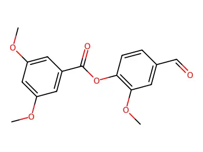 4-Formyl-2-methoxyphenyl 3,5-dimethoxybenzoate structure