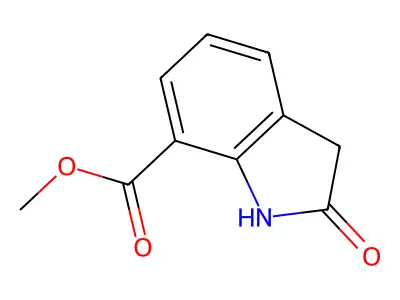 Methyl oxindole-7-carboxylate structure