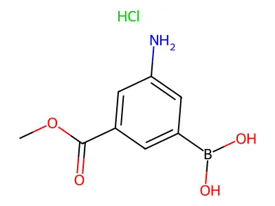(3-Amino-5-(methoxycarbonyl)phenyl)boronic acid structure