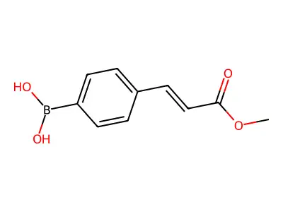 (4-(3-Methoxy-3-oxoprop-1-en-1-yl)phenyl)boronic acid structure